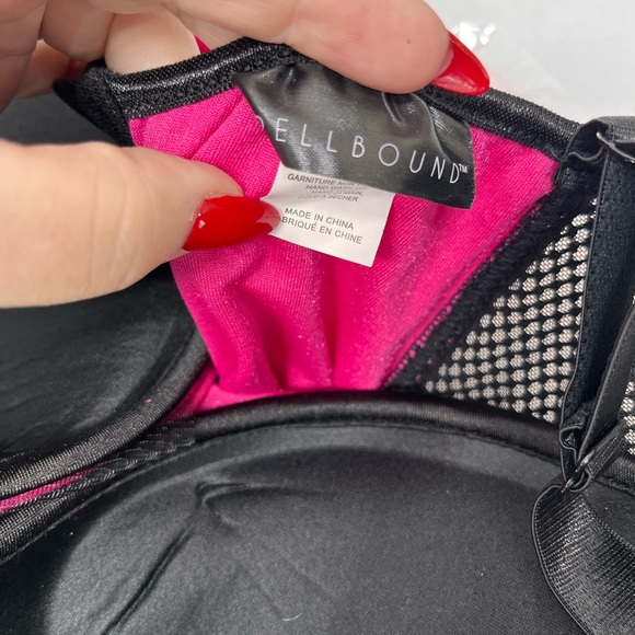 Elegant‎ Velvet  Pink and Black Lace Diva Bustier by Coquette - Picture 7 of 9